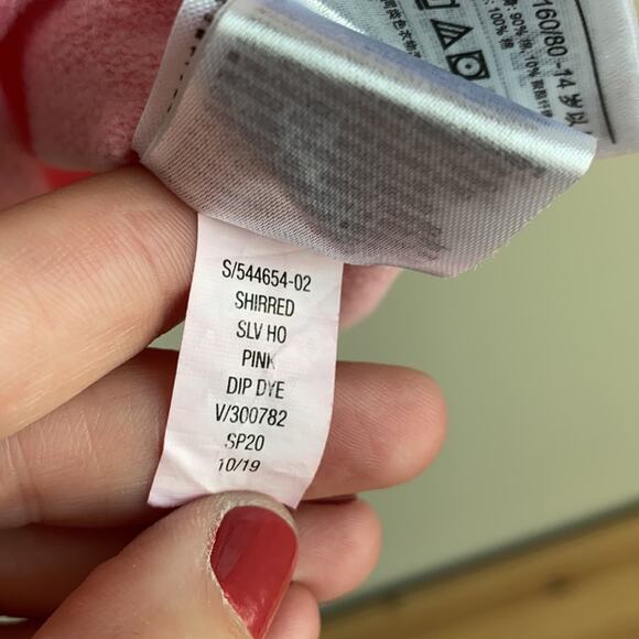 Gap KIDS Pink Dip Dye hooded sweatshirt XXL - Picture 7 of 10